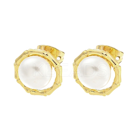 Brass Ear Studs EJEW-P2261-46G-04-1