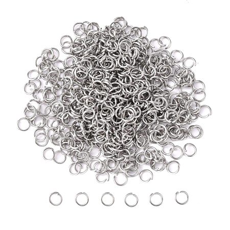 Jewelry Findings Original Color Stainless Steel Jump Rings X-STAS-E011-5x0.7mm-1