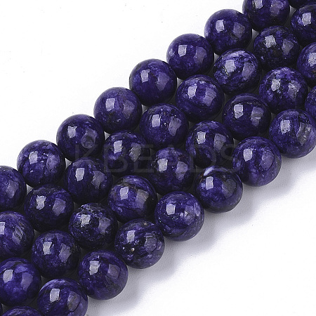 Natural Quartzite Jade Beads Strands G-S150-57-8mm-1-1