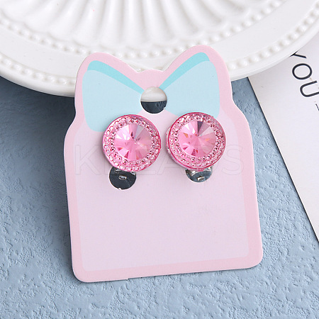 Alloy Plastic Clip-on Earrings for Kid WG9F41F-12-1