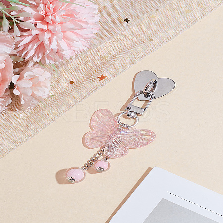 1Pc Butterfly Acrylic Pendant Decorations HJEW-LP0001-11-1