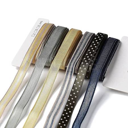 18 Yards 6 Styles Polyester Ribbon SRIB-C001-E08-1