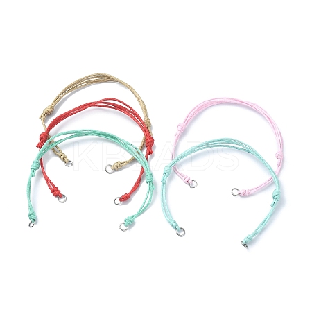 Adjustable Braided Eco-Friendly Korean Waxed Polyester Cord AJEW-JB01194-S-1