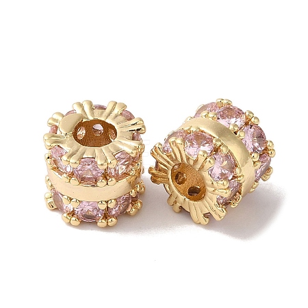 Brass Glass Rhinestone Beads KK-B098-03G-01-1