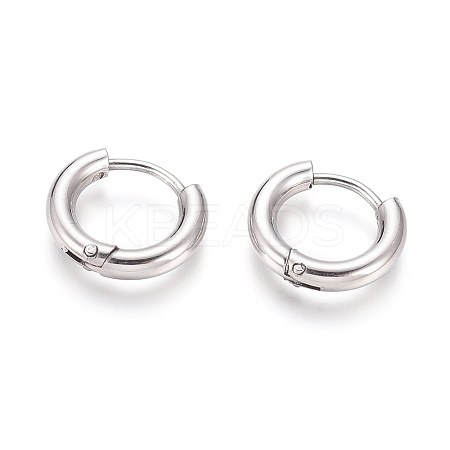 Tarnish Resistant Small Huggie Hoop Earrings for Girl Women X-EJEW-F111B-13mm-PA-1