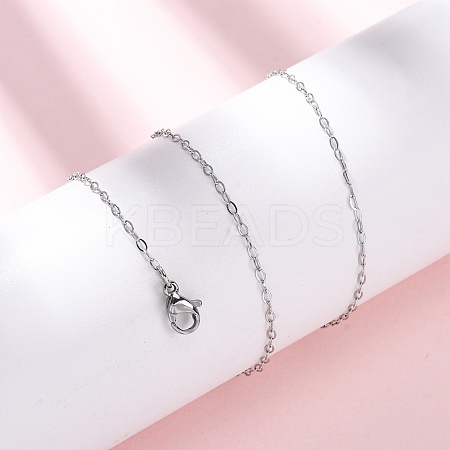 1.5MM 304 Stainless Steel Cable Chain Necklaces NJEW-T016-29P-1