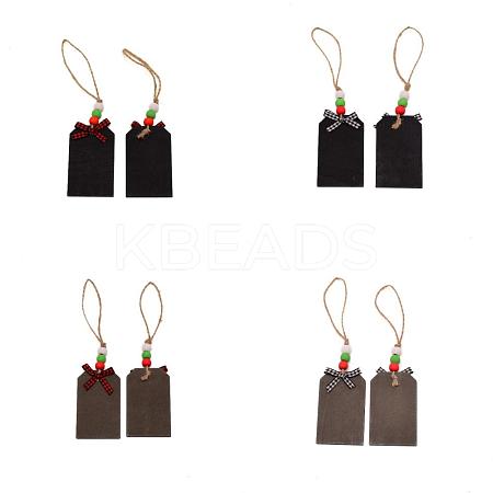 20Pcs 4 Colors DIY Blank Wood Bookmark AJEW-FH0002-25-1