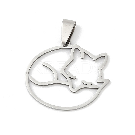 201 Stainless Steel Pendants STAS-F316-35P-1