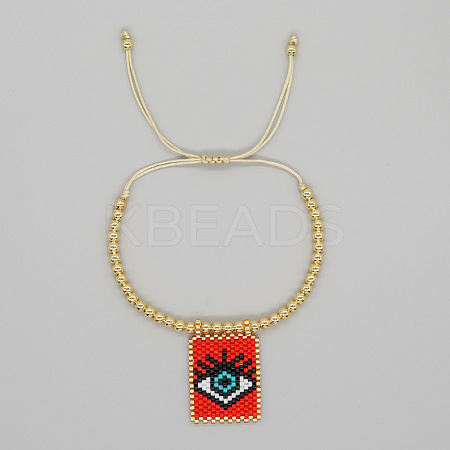 Bohemian Style Brass Bead Braided Bead Bracelets DK2646-6-1