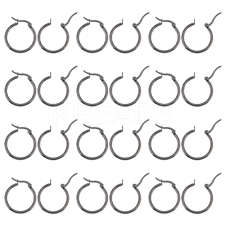 12 Pairs 304 Stainless Steel Hoop Earrings EJEW-UN0001-88-1