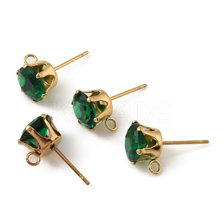 Ion Plating(IP) 304 Stainless Steel Stud Earring Findings X-STAS-M315-02G-01-1