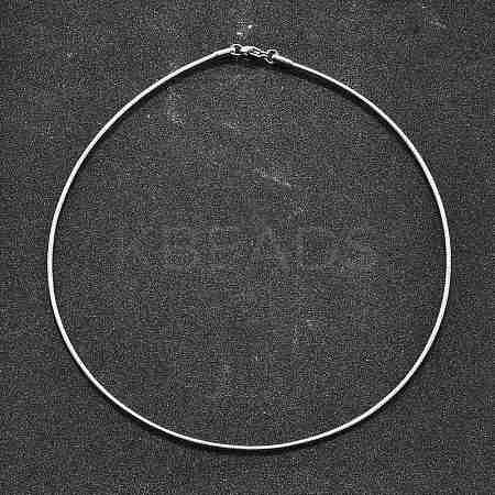 Non-Tarnish Casual Style 304 Stainless Steel Choker Necklaces STAS-O037-02P-1
