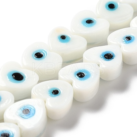 Handmade Evil Eye Lampwork Beads Strands LAMP-E023-07B-01-1