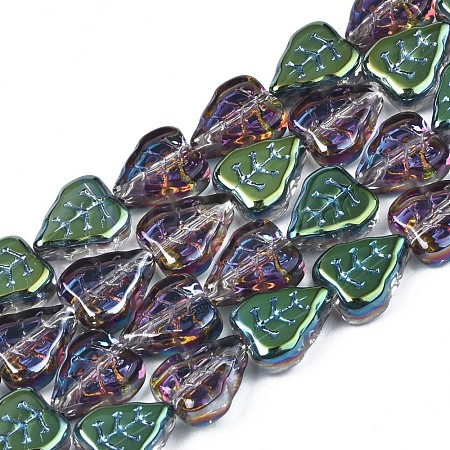 Electroplate Glass Beads Strands EGLA-S188-16-C03-1