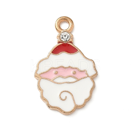 Christmas Themes Alloy Rhinestone Pendants PALLOY-P313-02E-G-1