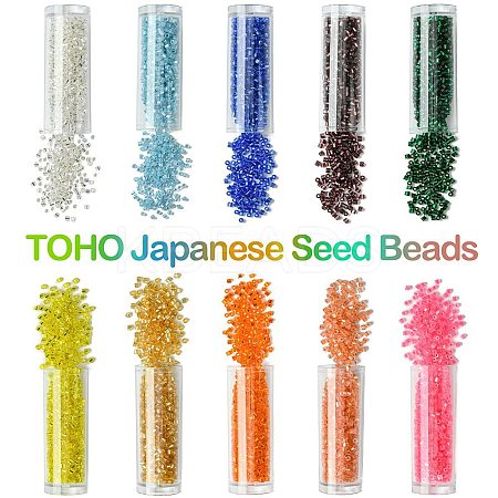 100G 10 Clors TOHO Japanese Seed Beads SEED-YW0002-46-1