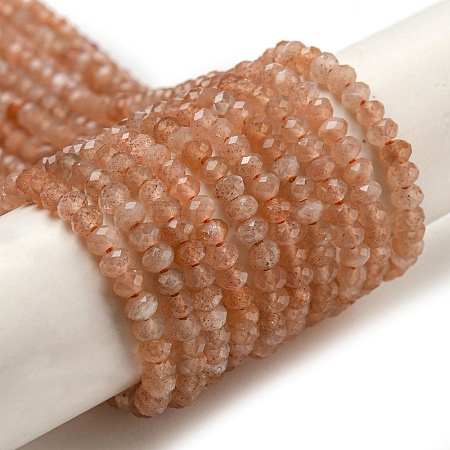 Natural Peach Moonstone Beads Strands G-A097-C02-01-1