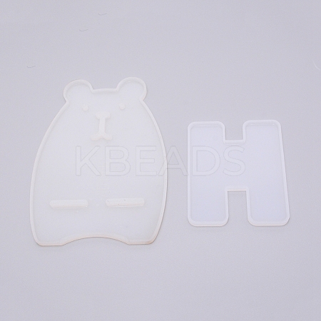 Bear Mobile Phone Holder  Silicone Molds DIY-TAC0007-91-1