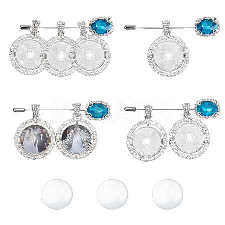 3Pcs 304 Stainless Steel Lapel Pin JEWB-PH01280-1