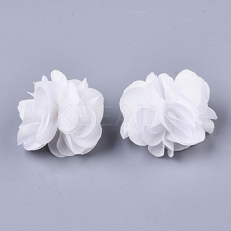 Polyester Fabric Flowers FIND-R076-02R-1-1