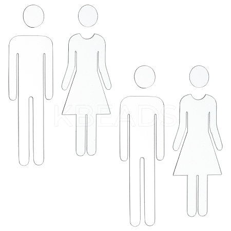 Acrylic TOILET Sign Stickers DIY-WH0569-66B-01-1