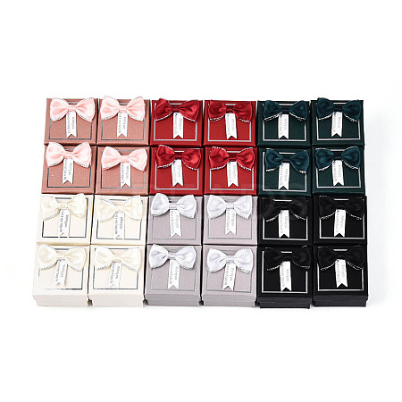 24Pcs 6 Colors Cardboard Jewelry Set Boxes CBOX-N015-02A-1