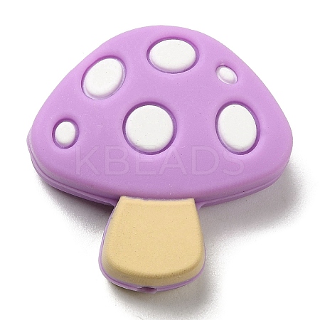 Mushroom Food Grade Eco-Friendly Silicone Focal Beads SIL-Z005-01A-1