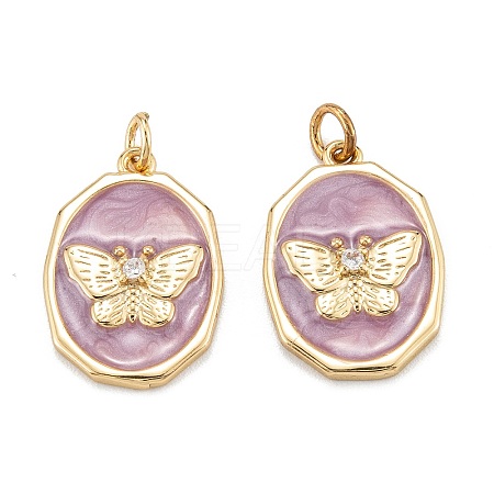 Brass Micro Pave Clear Cubic Zirconia Pendants LS-ZIRC-A020-02G-1