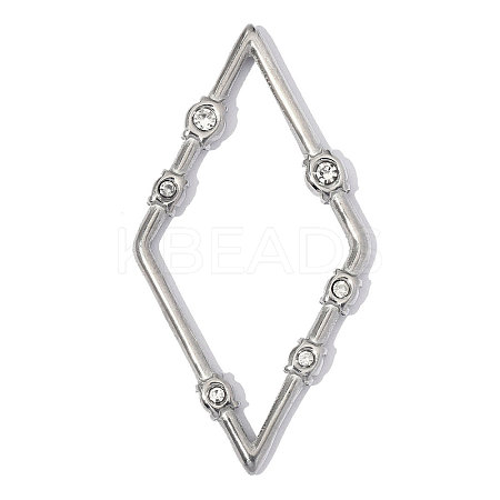 304 Stainless Steel with Crystal Rhinestone Pendants RB-OY001-81P-01-1