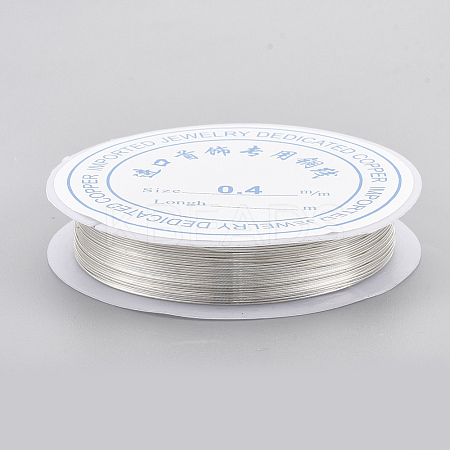 Round Copper Jewelry Wire X-CWIR-Q006-0.4mm-S-1