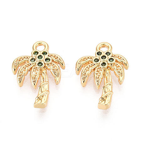 Brass Pave Cubic Zirconia Pendants KK-T074-97B-G-1