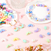 80Pcs 20 Styles UV Plated Acrylic Beads OACR-SC0001-86-4