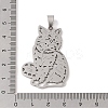 Non-Tarnish 201 Stainless Steel Pendants STAS-A094-04C-P-3