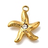 Ion Plating(IP) 304 Stainless Steel Rhinestone Pendants STAS-A104-16G-2