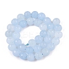 Frosted Natural White Jade Beads Strands G-T138-10mm-209C-2