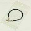 PU Leather Braided Charm Bracelets BJEW-JB00785-09-3