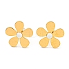 304 Stainless Steel Enamel Stud Earrings for Women EJEW-Z053-01G-02-1