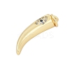 Brass Micro Pave Clear Cubic Zirconia Pendants KK-G522-12G-2