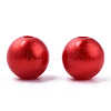 Spray Painted ABS Plastic Imitation Pearl Beads OACR-T015-05B-13-2
