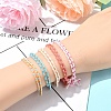 10Pcs 5 Colors Handmade Braided Cotton Cord Bracelets Making BJEW-YW00006-5