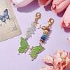 Butterfly Alloy Enamel Pendants Decoraiton HJEW-JM01637-01-2