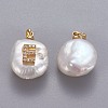 Natural Cultured Freshwater Pearl Pendants KK-L187-A-01E-2