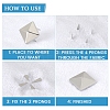 200Pcs 4 Styles Iron Studs Rivets IFIN-GF0001-54P-5