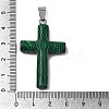 Natural & Synthetic Mixed Gemstone Cross Pendants KK-D021-04P-4
