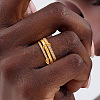 Brass Micro Pave Cubic Zirconia Finger Rings FS-WG6545E-17-1