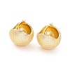 Textured Ball Brass Huggie Hoop Earrings for Women EJEW-A064-12G-RS-2