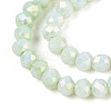 Anti-Tarnish Electroplate Rondelle Glass Beads Strands EGLA-T021-4mm-17-06-3