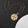 201 Stainless Steel Pickleball Pendant Box Chain Necklaces for Women Men NJEW-H050-01A-G-2