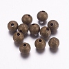 Brass Textured Beads EC248-NFAB-1