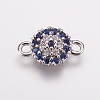 Brass Micro Pave Cubic Zirconia Links ZIRC-E143-47-2